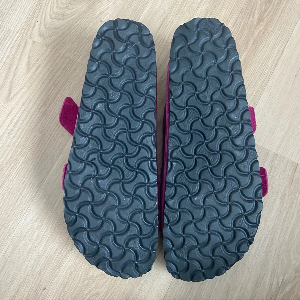 Birkenstock Arizona Big Buckle Festival Pink Fuchsia Oiled Leather Sz 40 Narrow - Picture 5 of 6